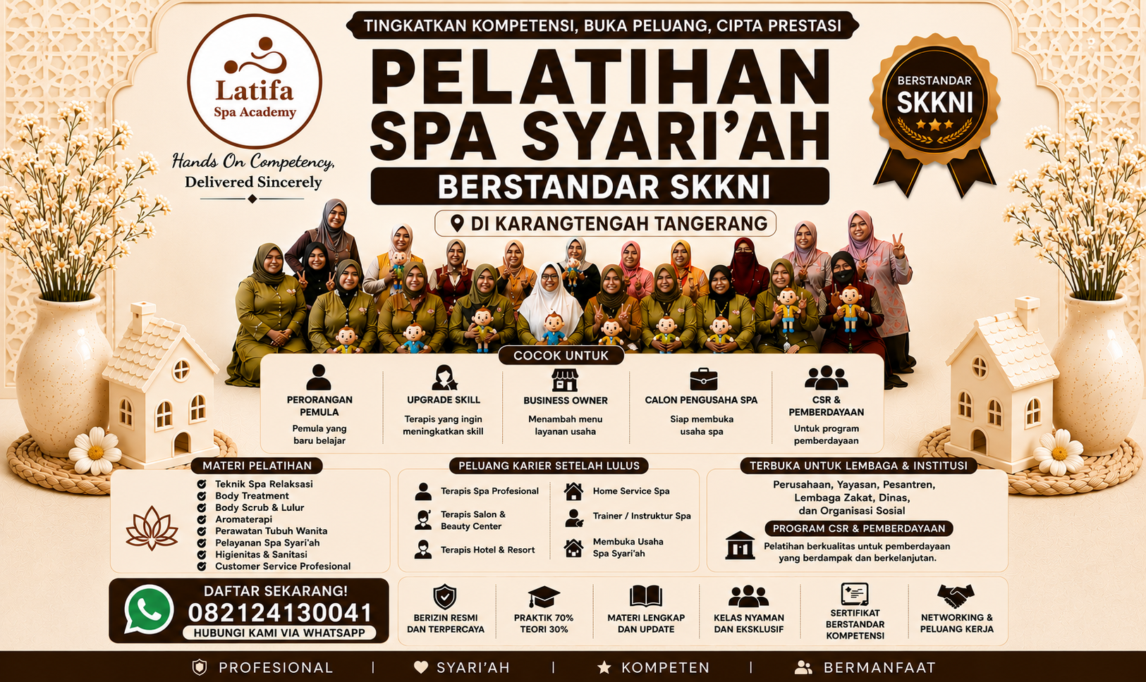 Pelatihan Spa Syari'ah Berstandar SKKNI di Karangtengah Tangerang 082124130041